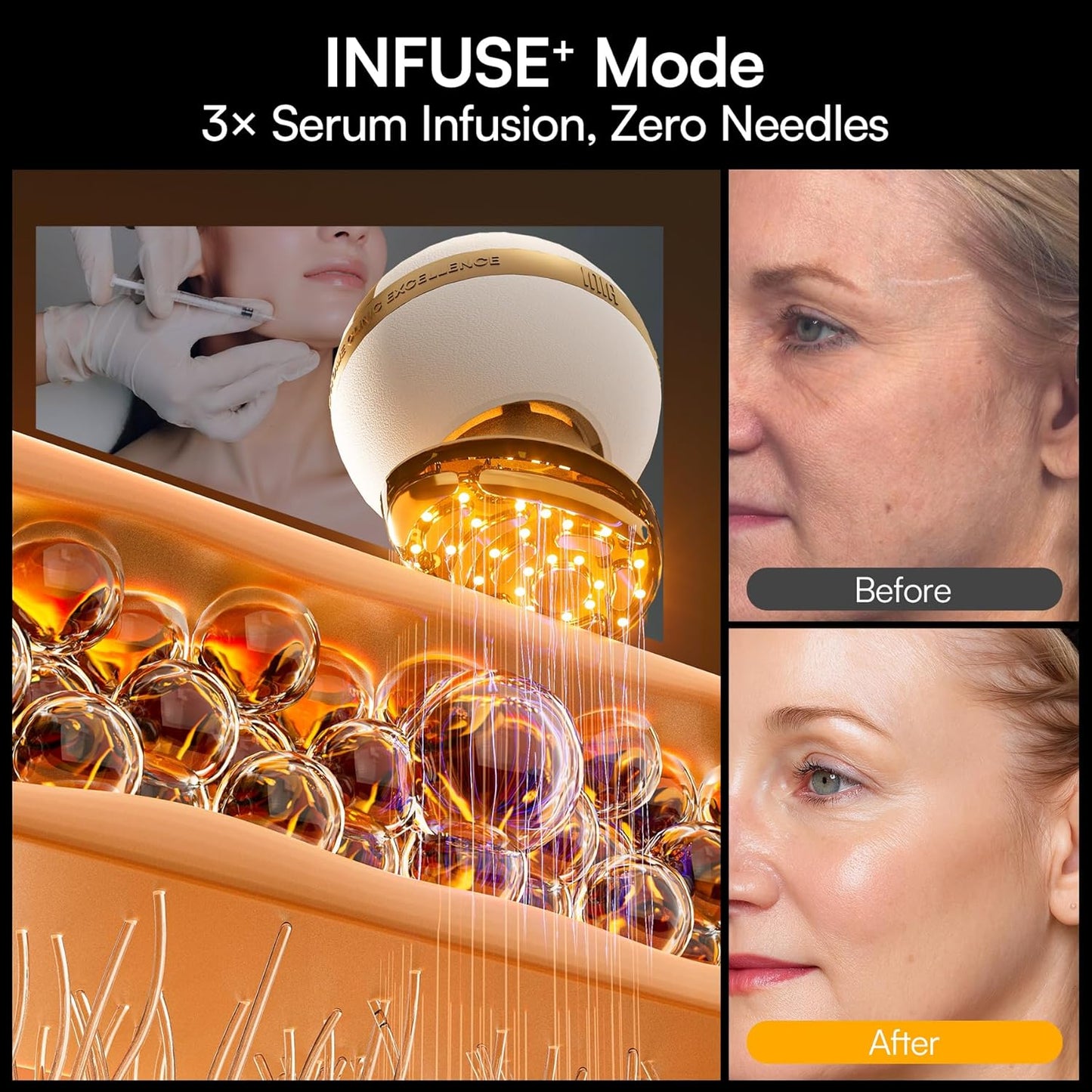 INIA SPHERA Dispositivo facial de microcorriente 8 en 1 mejorado pa...