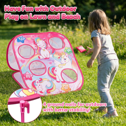 Bean Bag Toss Game for Kids - Cornhole Board Outdoor Toys for Toddl...