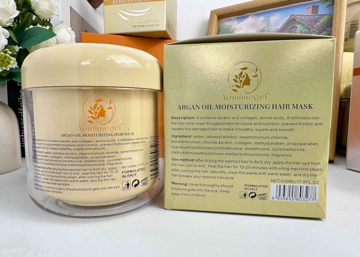 Aomimegel Máscara de Cabello de Colágeno, Máscara de Aceite de Argá...