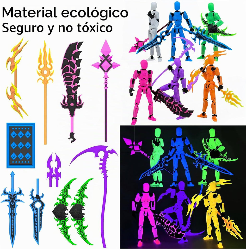 Juego de 13 figuras de acción luminosas Titan ya ensambladas, figur...