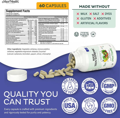 Vitaminas para adolescentes hombres 12-17 - Multivitamínico supremo...
