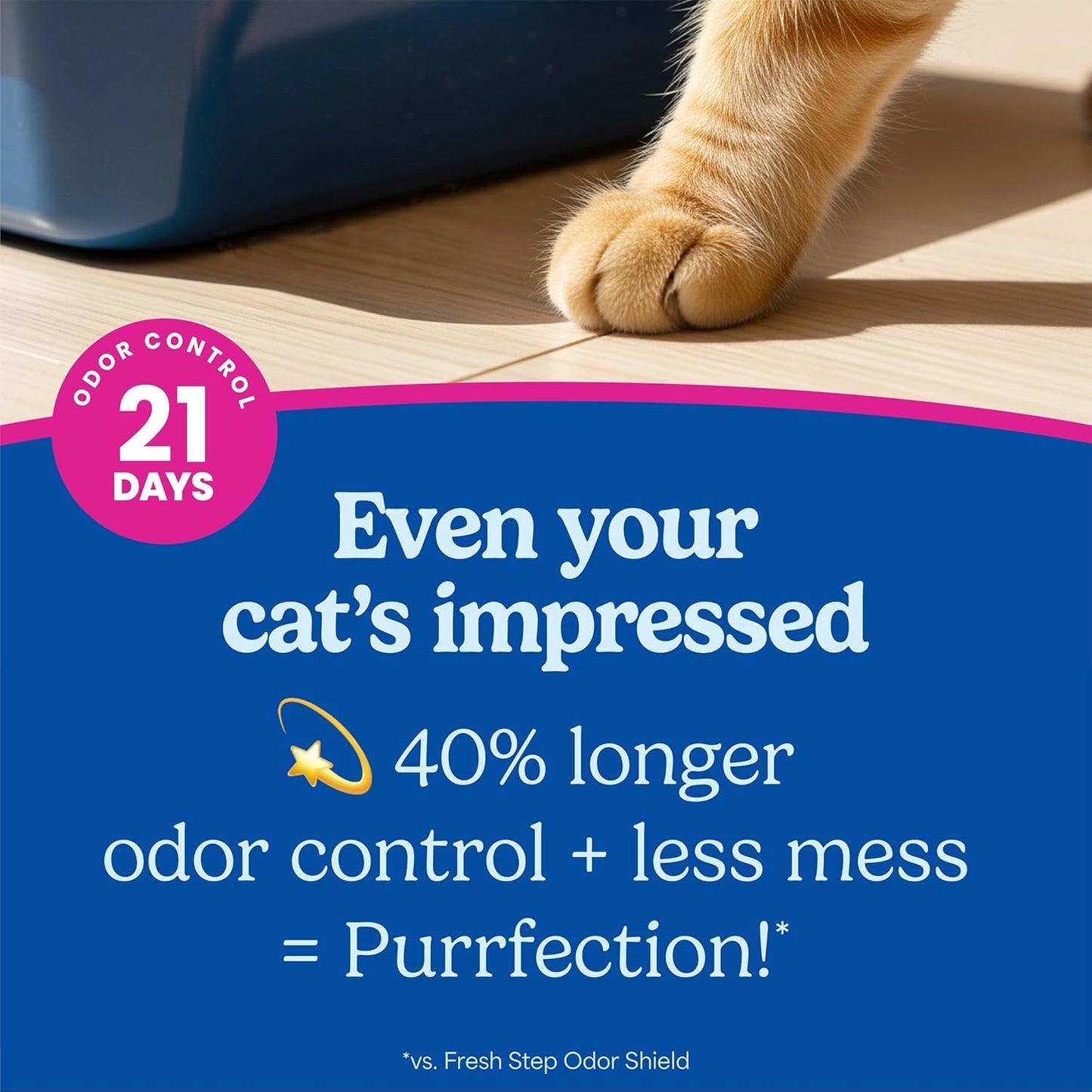 Fresh Step Clean Paws Arena para gatos con frescura Febreze, Arena...