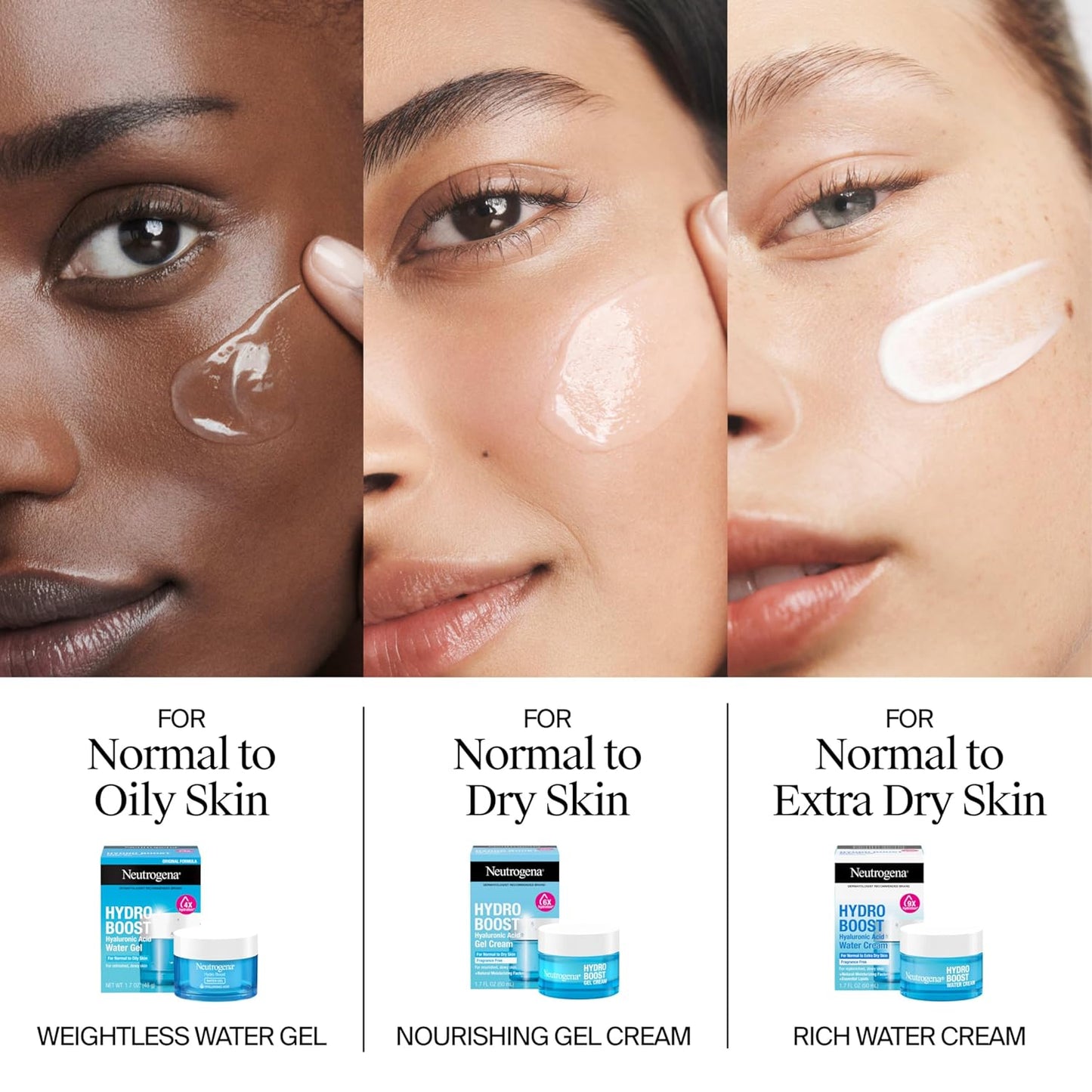Neutrogena Hydro Boost Gel Cream, hidratación de 48 horas para piel...