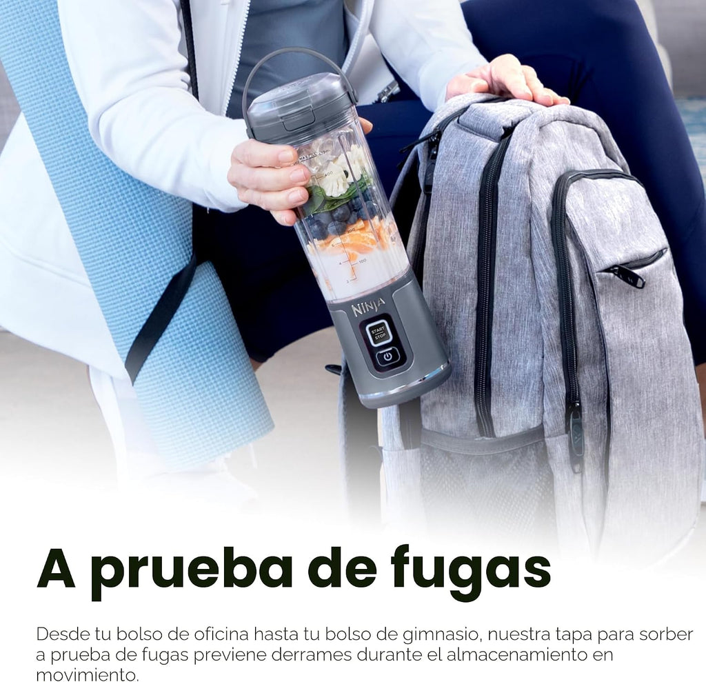 Ninja Blast Licuadora Portátil, Sin Cable, Recipiente de 18oz, Licu...