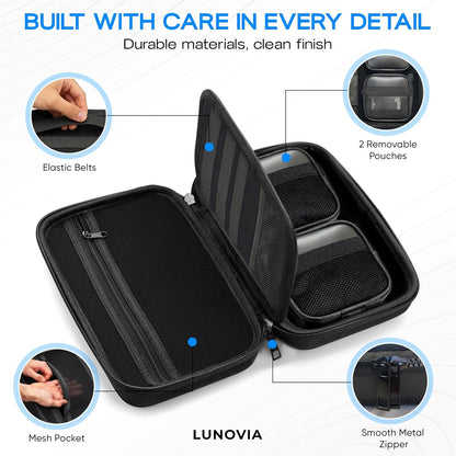 Lunovia Hard Shell Tech Organizer - Funda protectora de viaje para...