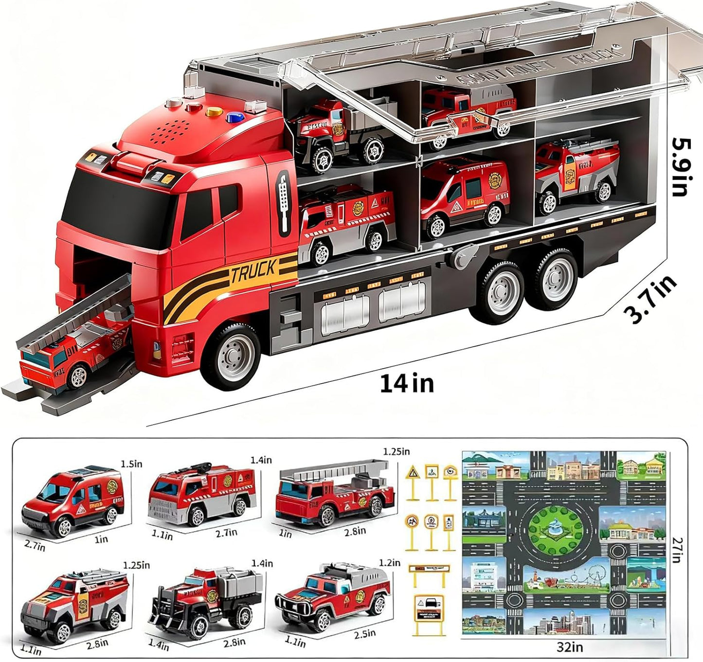 Juguetes para niños de 3, 4, 5, 6 años con autos de juguete fundido...