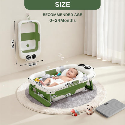 Bañera plegable para recién nacidos a niños pequeños (0-24 meses),...