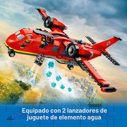 LEGO City Avión de Rescate de Bomberos - Juego de Bloques de Construcción para Niños y Niñas, Edades 6+ - Juego de Simulación para Juego de Roles para Niños - Regalo para Navidad - 60413