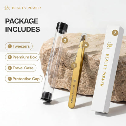 Beauty Power Pinzas Inclinadas Profesionales de Ultra-Precisión par...
