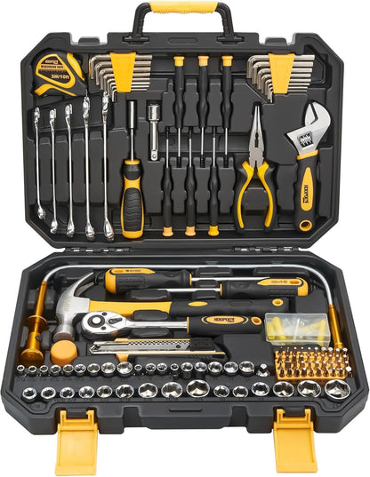 Juego de 159 herramientas, kit de caja de herramientas para mecánico y automóvil, kit de herramientas general para el hogar, kit de herramientas básico para reparación de automóviles en el
