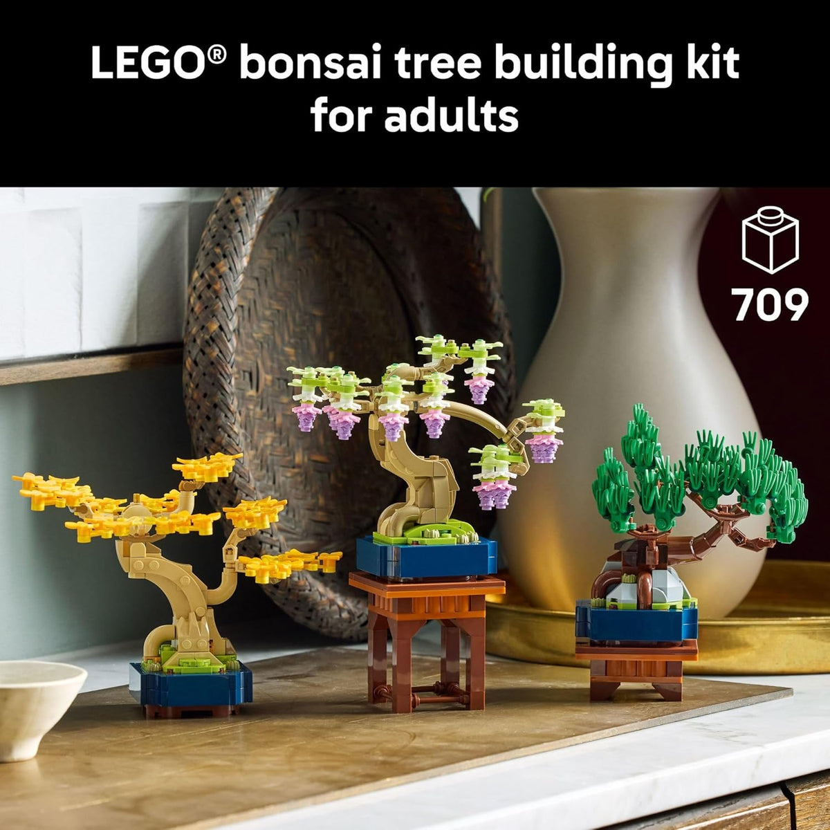 LEGO Botanicals - Juego de construcción de mini árboles bonsái, blo...