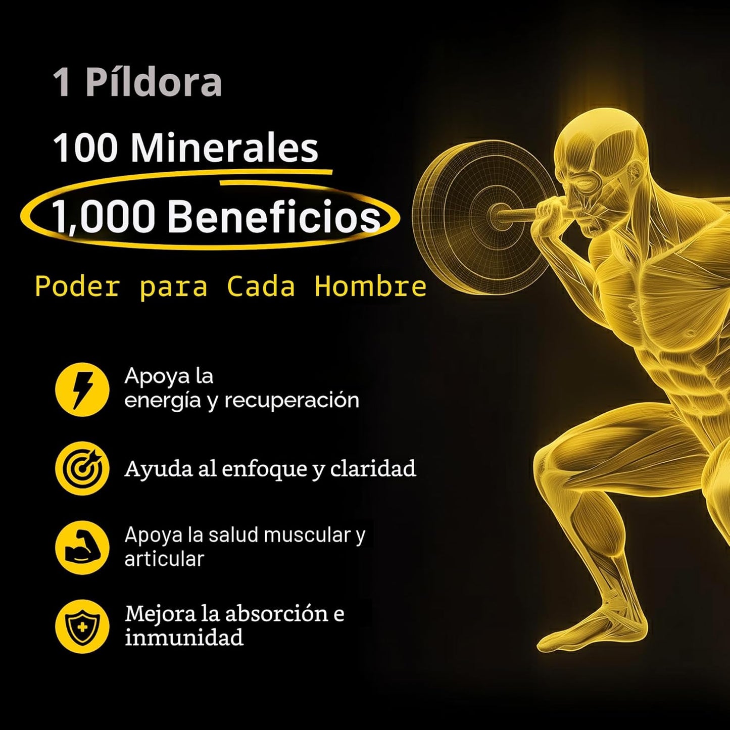 Menerals Multivitamínico para hombre \u2013 Potente suplemento mine...