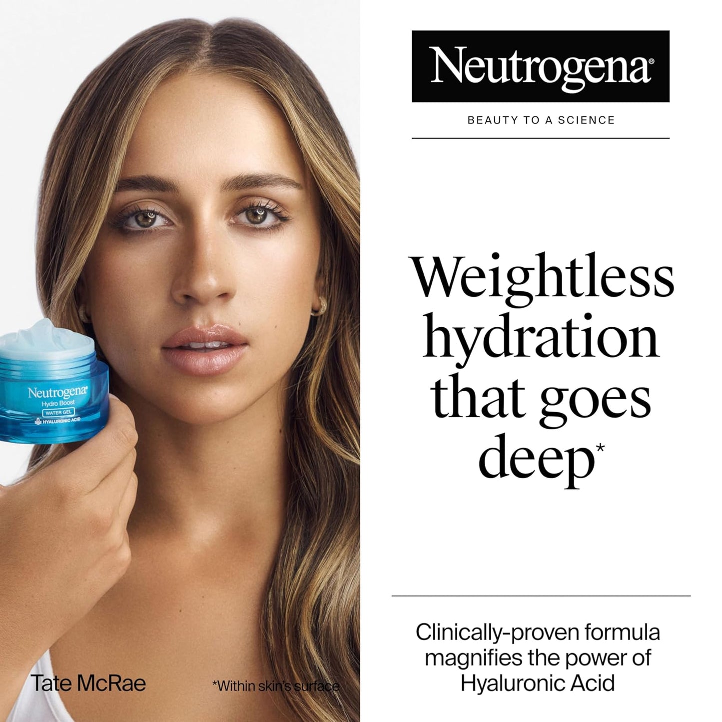 Neutrogena Hydro Boost Gel de Agua, Hidratante Facial con Ácido Hialurónico para Piel Normal a Grasa, Hidratante Facial, 1.7 onzas líquidas + Hidratante Facial Hydro Boost de Tamaño de Prueba, 0.5