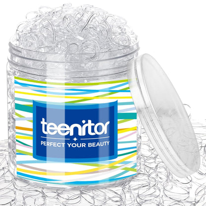 Teenitor - Bandas elásticas transparentes para el cabello, caja con...