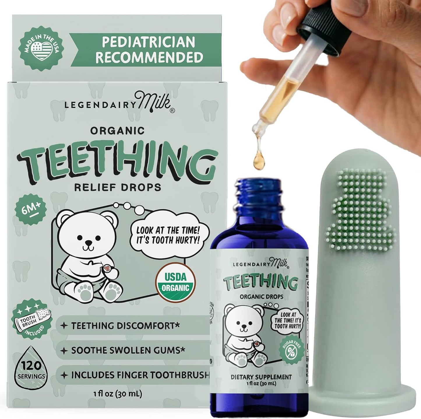 Legendairy Milk Gotas orgánicas para aliviar la dentición del bebé...
