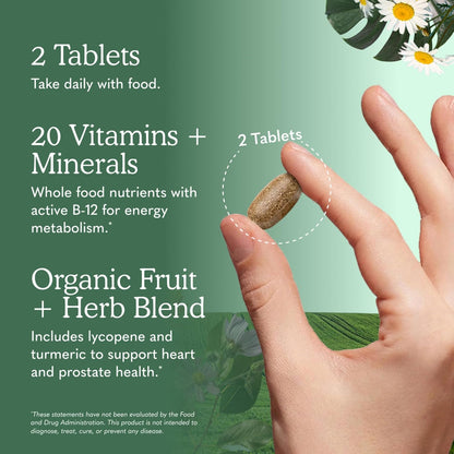 Garden of Life Organics Multivitamina de alimentos enteros orgánico...