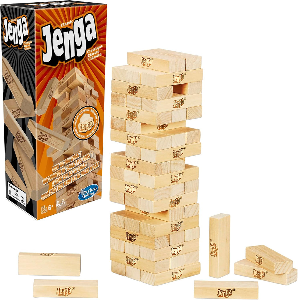 Hasbro Gaming Jenga Game | El juego original de bloques de madera c...