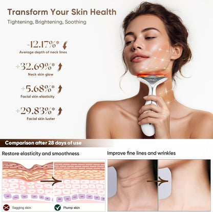 Masajeador de belleza 3 en 1 para luz roja Aurora para rostro y cue...