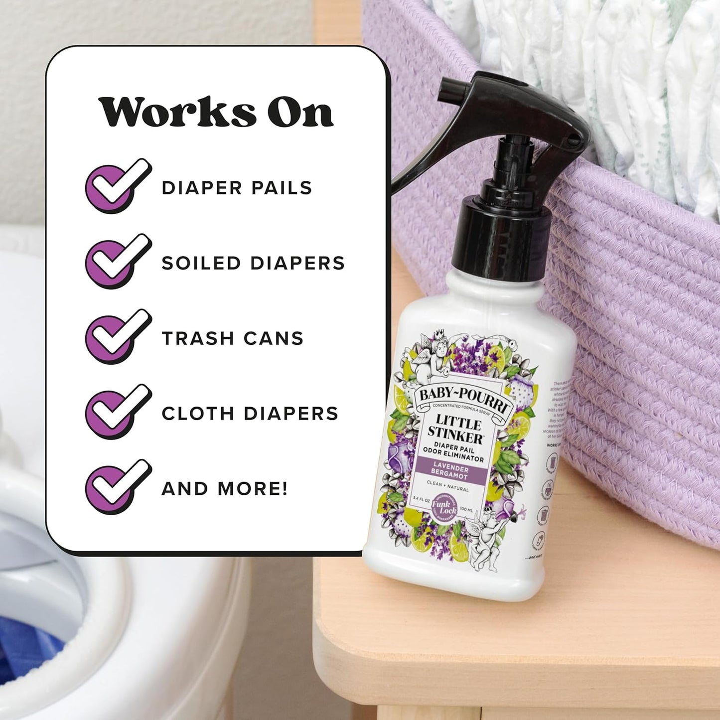 Baby-Pourri Little Stinker Spray Desodorizante para Contenedor de P...