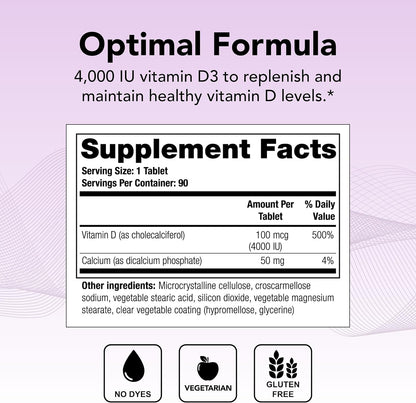 Theralogix Thera-D 4000 Suplemento de vitamina D \u2013 4,000 UI (1...