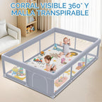 XVISHX Corralito para bebés con paspartú, 74 x 50 pulgadas, corrali...
