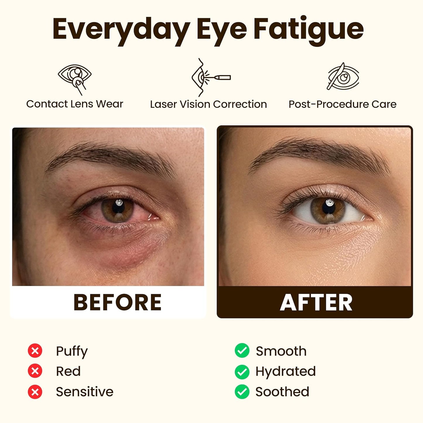 Lure Essentials Compresa cálida autocalentable para ojos secos, más...