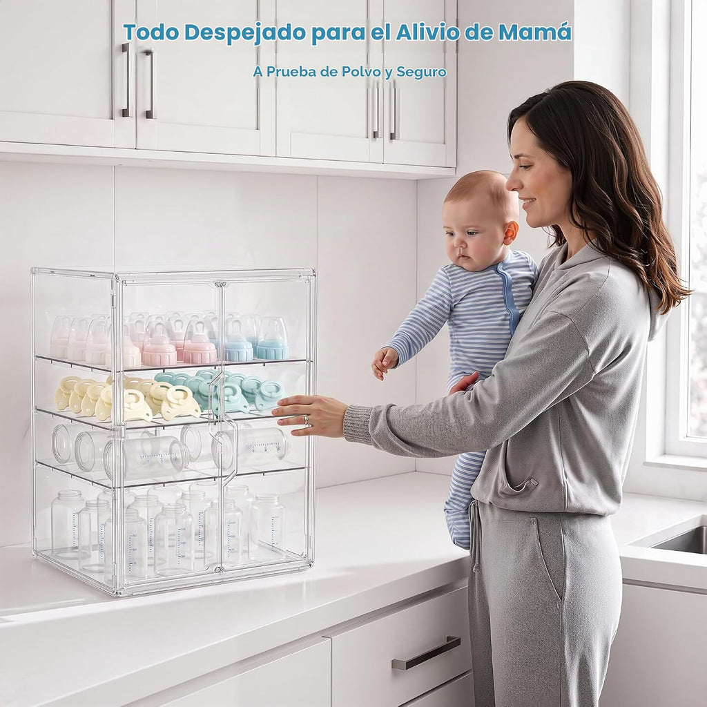 HBlife Organizador de almacenamiento de biberones para armario de e...