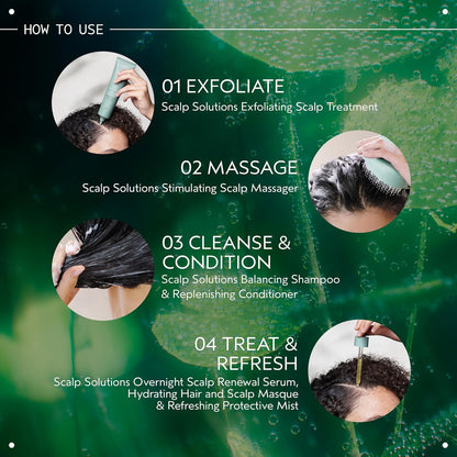Aveda Scalp Solutions Overnight Scalp Renewal Serum | Fortalece y repara la barrera del cuero cabelludo para todo tipo de cabello | Alivia el cuero cabelludo rojo, seco e irritado | 98% derivado