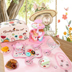 Juego de fiesta del té para niñas pequeñas, 49 juguetes de princesa...