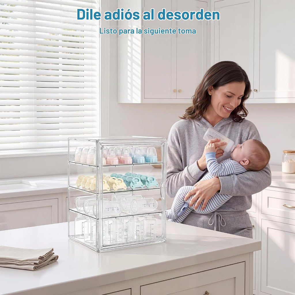 HBlife Organizador de almacenamiento de biberones para armario de e...