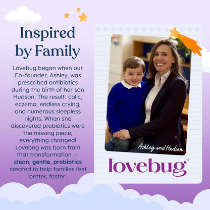 LOVEBUG Gotas probióticas para bebés - Probióticos orgánicos para e...
