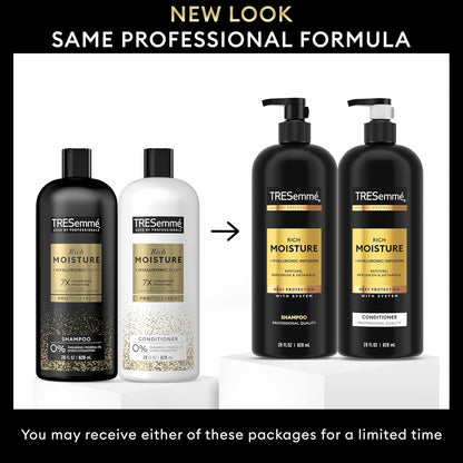 TRESemmé Champú y acondicionador Rich Moisture 2 unidades de humedad rica para cabello seco formulado con vitamina E y biotina, 28 onzas
