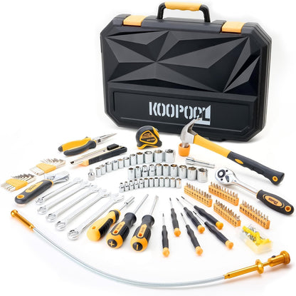 Juego de 159 herramientas, kit de caja de herramientas para mecánico y automóvil, kit de herramientas general para el hogar, kit de herramientas básico para reparación de automóviles en el