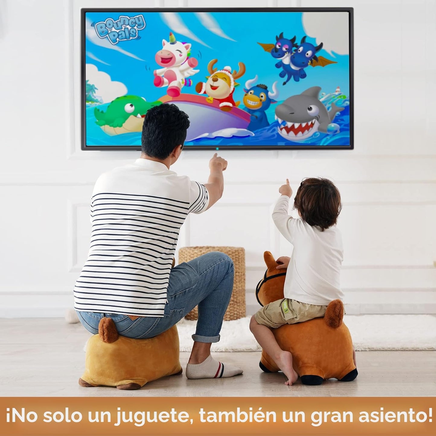 Hopping Horse, iPlay, iLearn caballo saltarín, inflable, juguetes d...