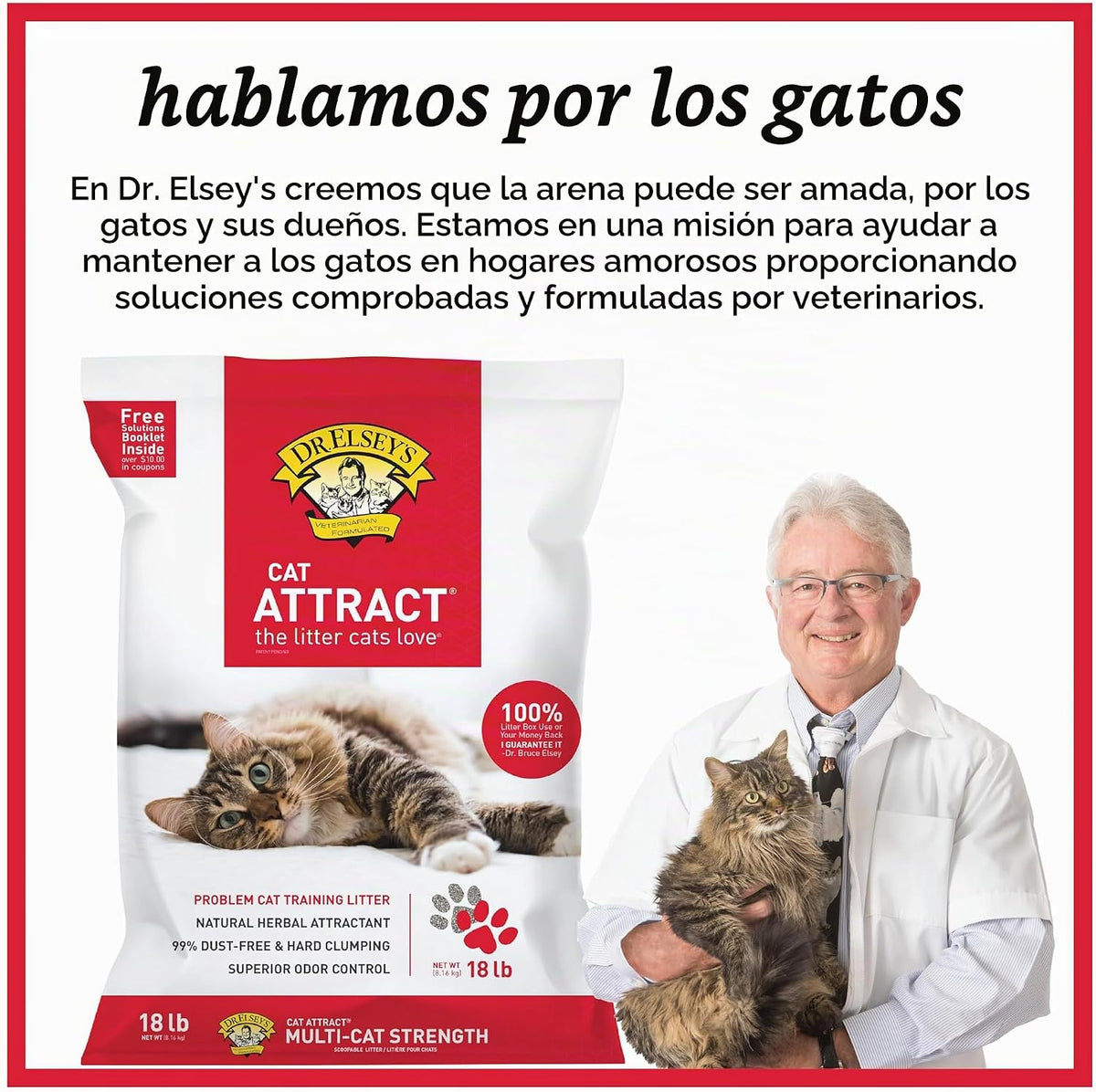 Dr. Elsey's® Cat Attract® Arena de arcilla compactante para gat...