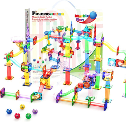 PicassoTiles Juego de 120 piezas de azulejos magnéticos para carrer...