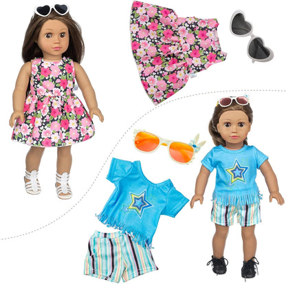 BDDOLL 23 piezas de ropa y accesorios de muñeca de 18 pulgadas para...