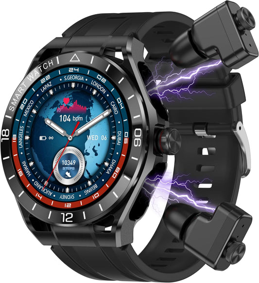 ATEVIX Reloj inteligente con auriculares para Android y iPhone, pan...