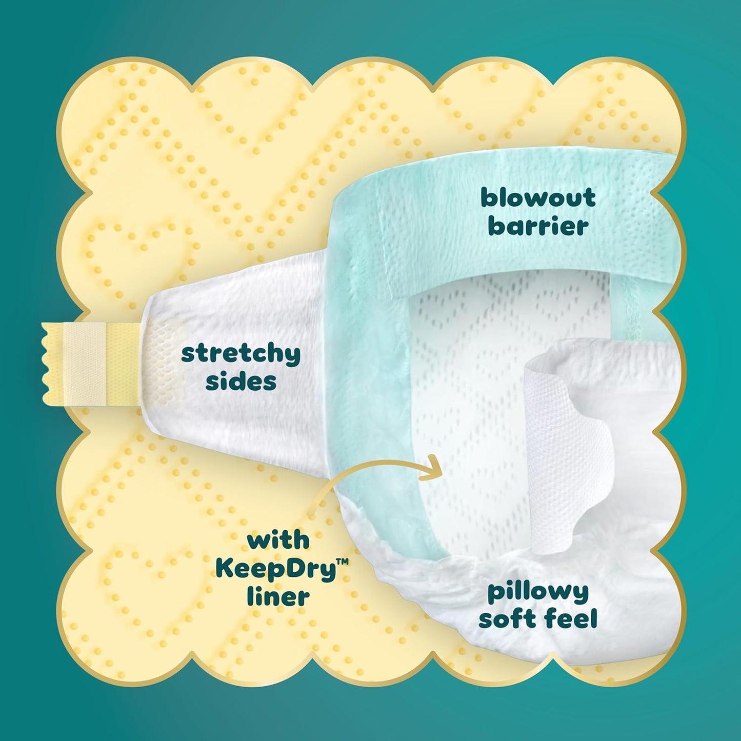 Pañales Pampers Swaddlers, talla 5 (9-17 kg), 132 unidades, absorbe...