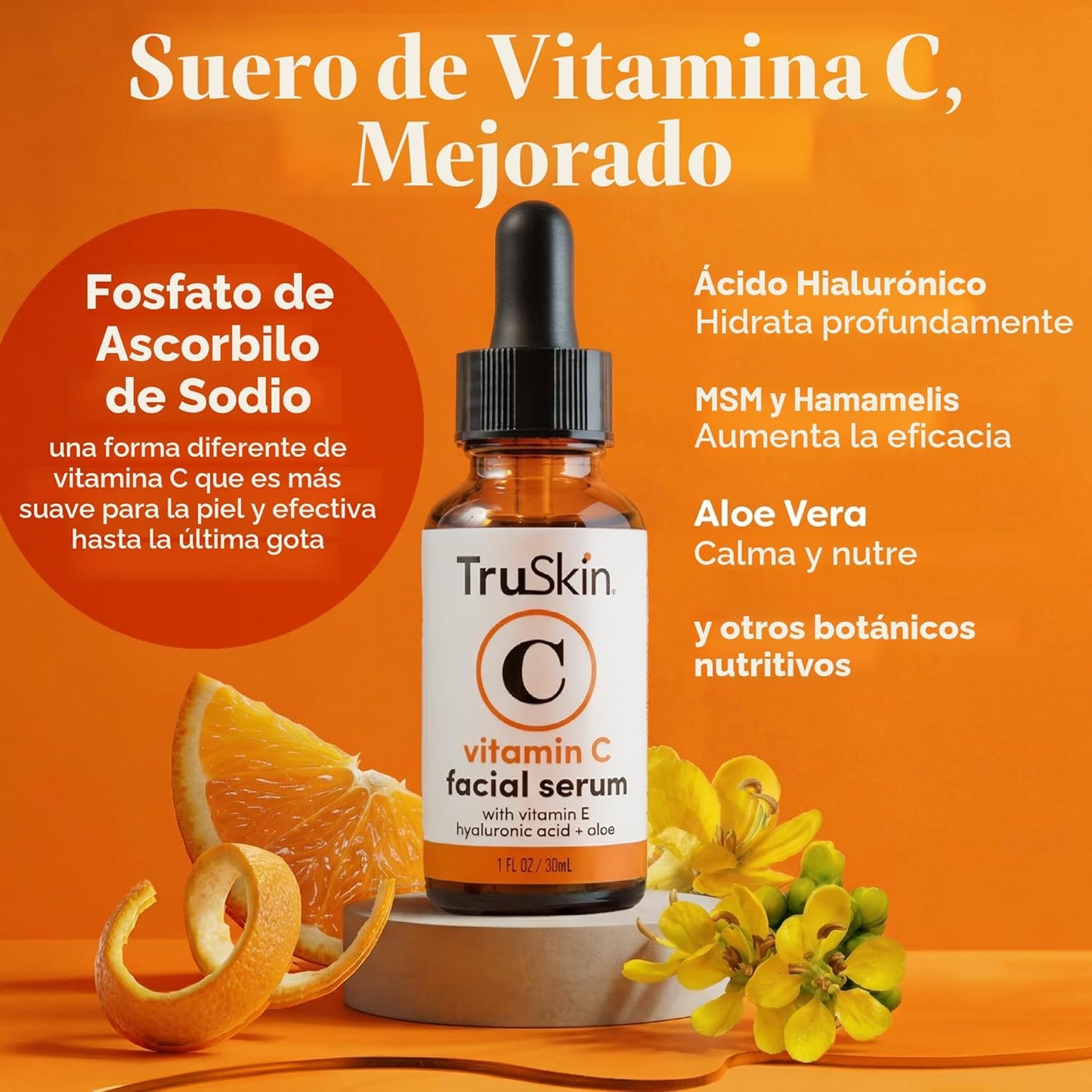 TruSkin - Suero facial con vitamina C, suero facial antienvejecimie...