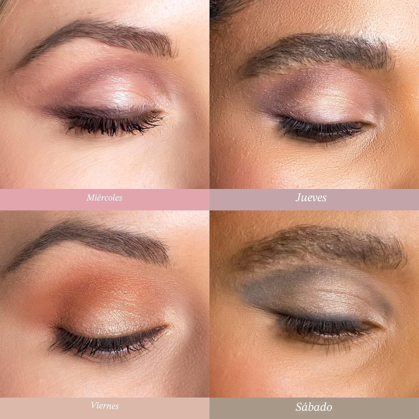 PÜR MINERALS On Point - Paleta de sombras para ojos, tonos mate, br...