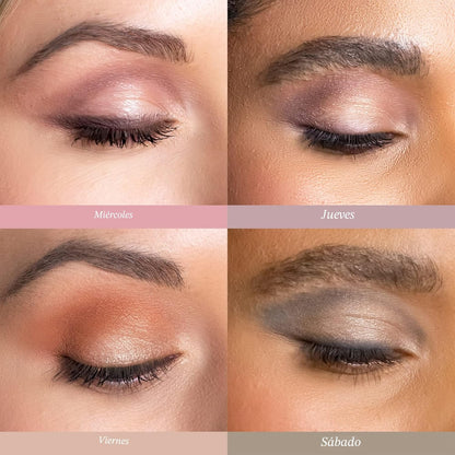 PÜR MINERALS On Point - Paleta de sombras para ojos, tonos mate, br...