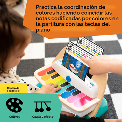 Baby Einstein y Hape Piano Mágico Tactil - Juguete musical de mader...