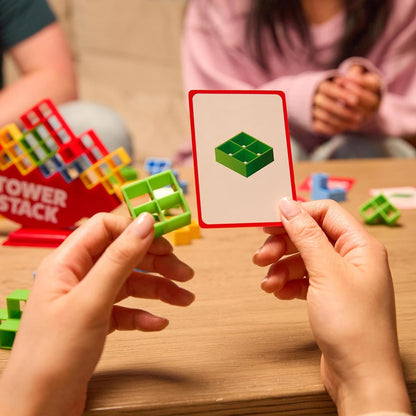 Torre de Apilar de Relatable, Emocionante Juego de Torre para Niños y Adultos, Juego Nocturno Familiar, Divertidos Juguetes de Apilamiento y Construcción, Incluye 36 Tarjetas, 24 Bloques, 1 Cuerpo de