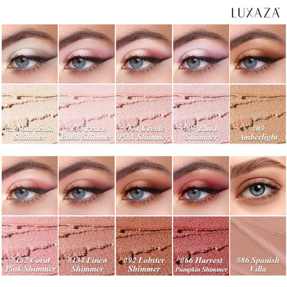 LUXAZA PRO - Juego de maquillaje de 10 sombras de ojos marrón, pale...