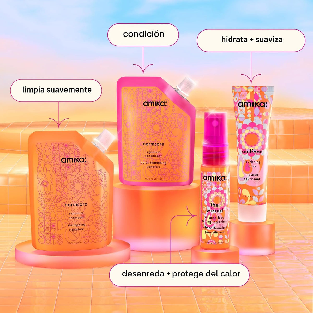 Set de prueba esencial amika Signature Saviors