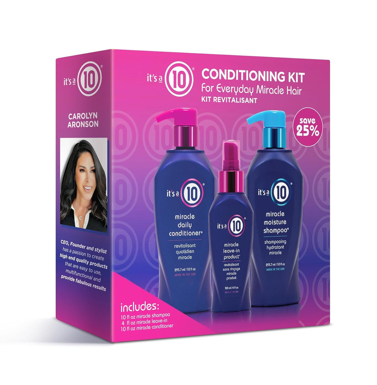 Es un kit de trío acondicionador de 10 milagros