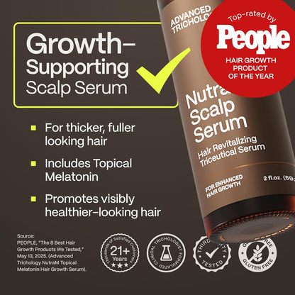 NutraM Suero para el crecimiento del cabello – Dermatológicamente probado, aprobado* por la American Hair Loss Association | Bloqueador DHT del cuero cabelludo para adelgazamiento del cabello hombres