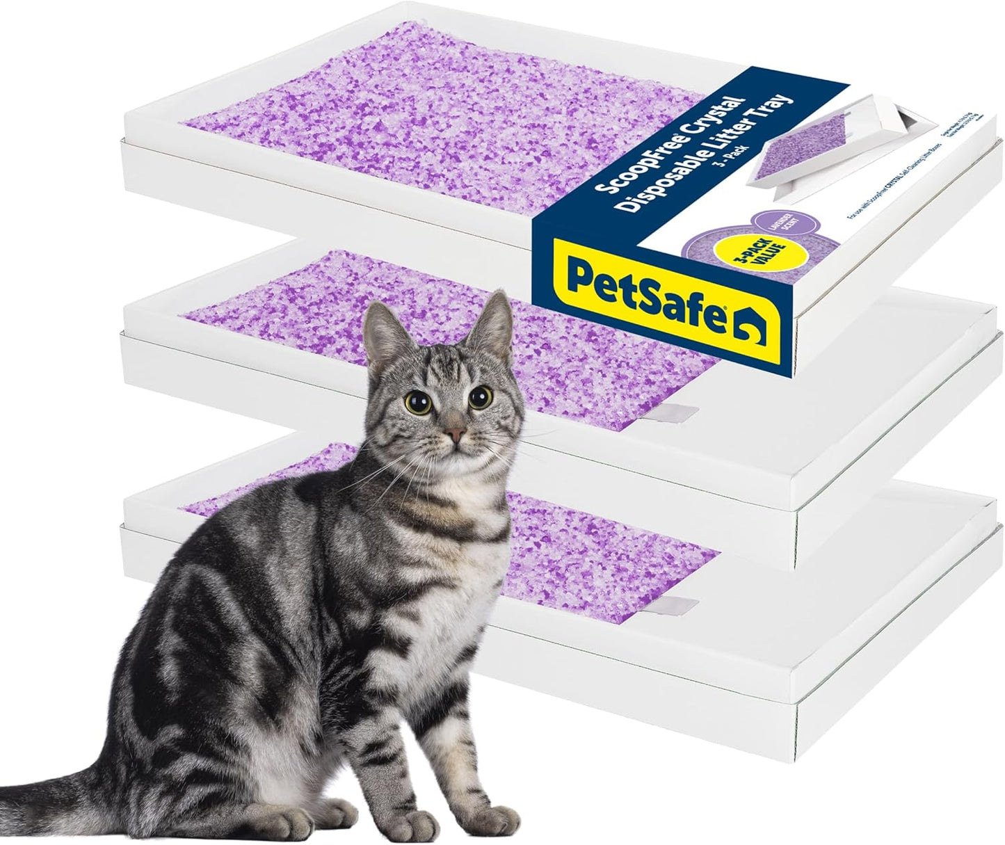 Bandeja de arena para gatos reutilizable PetSafe ScoopFree con cris...