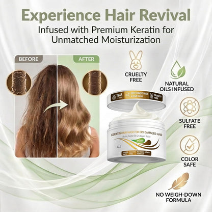 VITAMINS hair cosmetics Mascarilla capilar de queratina, tratamient...